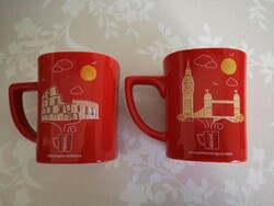 Nescafé coffee mugs Rome and London