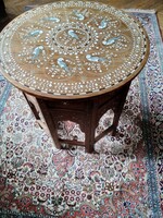 Oriental side table with bone inlay