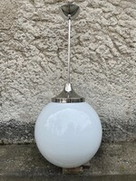 Párban -> Króm függeszték nagyméretű 30cm opál búra lámpa