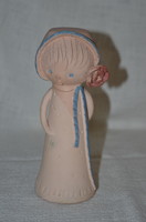 Máz nélküli kerámia lány figura  ( DBZ 0070 )