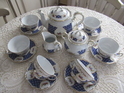 Beautiful Marie Antoinette 6-person Zsolnay tea set