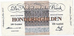 Netherlands 100 Dutch guilders 1945 replica