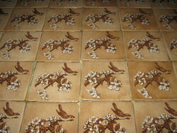 32 pieces of bird hand-painted Italian tiles semigres italy for user Kondora79