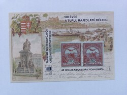 2000. 100 years of the turul design stamp - commemorative sheet**