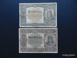 50 korona 1920 - 100 korona 1920 LOT ! 01