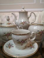 Bernadotte coffee set for 6, mocha, marked, flawless