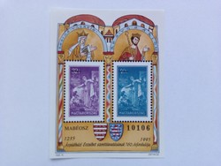 1995. For the 760th anniversary of the canonization of Elizabeth of Árpádházi - memorial sheet**