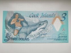 Cook szigetek 3 dollár 2021 UNC Polimer