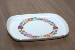 Kalocsai hand-painted tray with gilded border