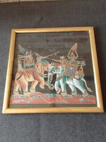 Old Indian silk painting