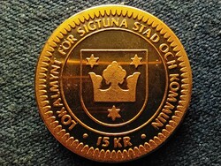 Svédország Sigtuna A pogányság vége 1988 réz 15 korona helyi pénz (id55354)