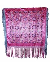 Women's shawl with lots of embroidery 86x86 cm. (3391)