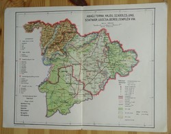 Régi térkép - Abaúj - Torna, Hajdu, Szabolcs és Ung... Vármegye - 22,5 x 27,5 cm. - Zugló (1)