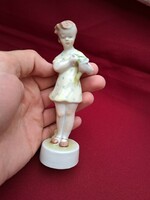 Zsolnay porcelain with floral flower girl nipp figure display case display case legacy antique nostalgia