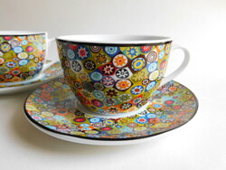 Millefiori decorated tea/long coffee sets - 2 pieces