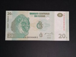 Kongó 20 Francs 2003 Unc