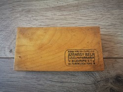 Szénásy Béla névjegykártya tartó fadoboz