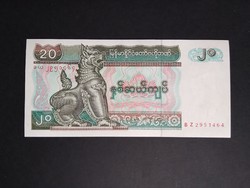 Mianmar 20 Kyats 1994 Unc