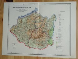 Régi térkép - Baranya, Somogy, Tolna Vármegye - 22,5 x 27,5 cm. - Zugló (1)