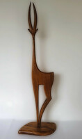 58 cm magas, Mid-Century Modernista, dán, teakfa gazella
