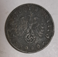 10 Reichspfennig with swastika 1940. (B1)