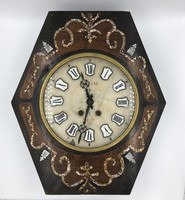 French hexagonal wall clock from the 19th century