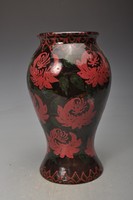 Hódmezővásárhely hmv small sándor rose vase, marked. For collectors.24 Cm.