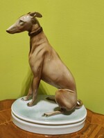 Markup béla - zsolnay Hungarian greyhound dog 26cm