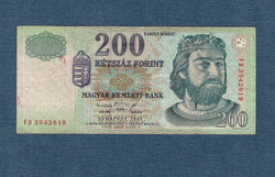 200 Forint 1998 FB Az első 200-as sorozatból