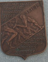 27. International Friendship Marathon Szeged1983 bronze plaque