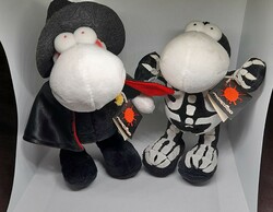 Vintage oli verlag plush vampire and skeleton figure