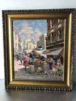 VÍZKELETI WITMANN ETA (1882 - 1962): PIACI ÁRUSOK Jelezve J. J. L  ﻿
