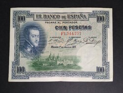 Spain 100 pesetas 1925 vf