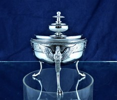 Dazzling, antique, silver sugar bowl, French, ca. 1860!!!