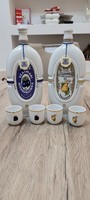 Hollóházi Porcelán Pálinkás Butella 2db és 4db Kupica.