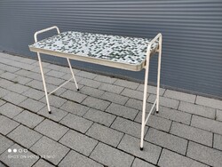 Special offer! Mid-century mosaic table with a metal frame flower stand