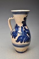 Korondi blue floral jug, bowl