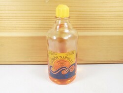 Retro bronzolaj üveg palack Körös napolaj Körös Vegyipari Kft. Dévaványa - 1990-as évekből