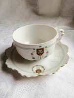 Porcelain tea cup with coaster