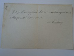 Za425.1 Old document Magyarskér 60 filers confessional wine voucher 1904 Szalay -(sick card, tab)