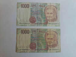 Olasz 1000 líra 1990. 2 db