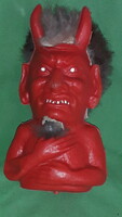 Retro tobacconist target shooting 4 stick devil plastic figure bust 18 cm according to the pictures
