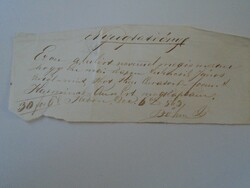 Za425.5 Old document tab - 1863 receipt 30 frt - János Lukács Tótkér - Bohemia