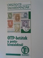 Za430.1 Otp deposits at post offices 1990
