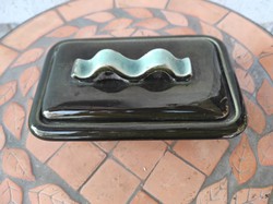 Art deco, retro Zsolnay box, bonbonnier, container with lid, marked.