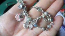 20 cm, 2 strands, small, delicate bracelet, with all kinds of charms.