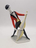 Zsolnay cello figure