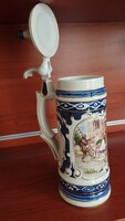 Unterweissbach - German porcelain cup with lid