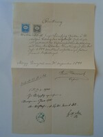 Za432.3 Quitting receipt for your grandmother 1899 50 gulden - duty stamps