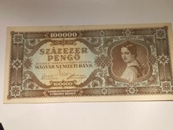 1945-ös 100000 Pengő XF